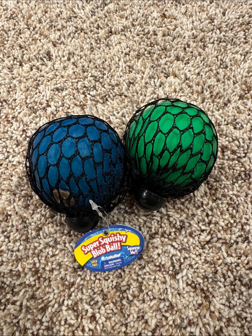 Super Squishy Blob Ball Stress Toys - Blue & Green